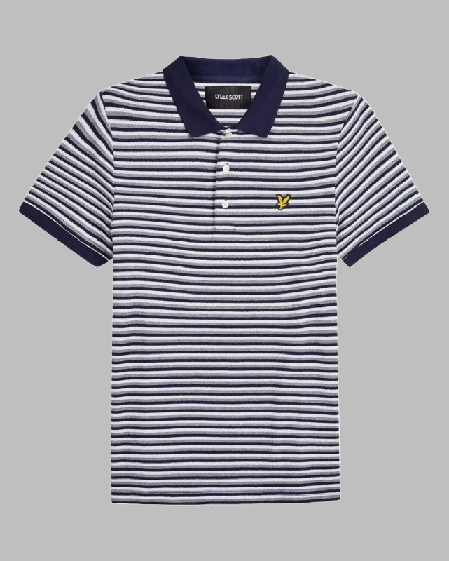 Shop smart, save big – men’s clothing sale on now!  Lyle and Scott Polo Shirt Stripe Navy
