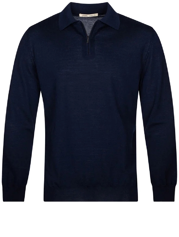 Shop stylish, comfortable men’s clothing at discounted prices.  Long Sleeve Polo Zip Navy