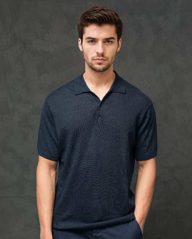 Limited-time offer – Shop top-rated clothing with massive discounts!  Rare Rabbit Men's Mekko Navy Half Sleeves Solid Polo T-Shirt