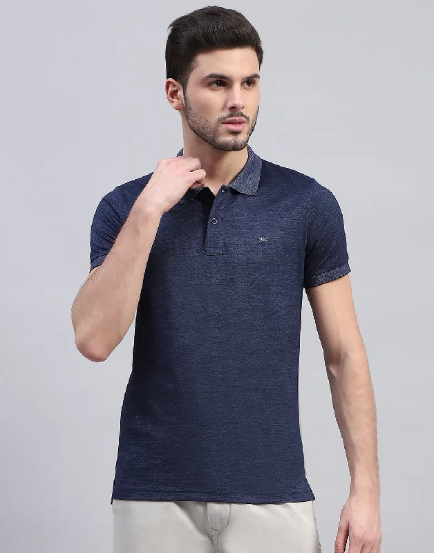 Get the latest trends in men’s clothing – huge savings inside.  Men Blue Solid Polo Collar Half Sleeve T-Shirt