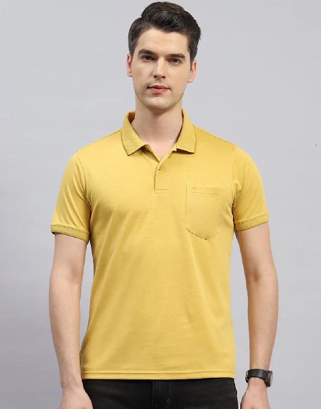 Shop the latest seasonal clothing sale – Big savings on stylish outfits. Men Yellow Solid Polo Collar Half Sleeve T-Shirt Shop the latest seasonal clothing sale – Big savings on stylish outfits. Men Yellow Solid Polo Collar Half Sleeve T-Shirt