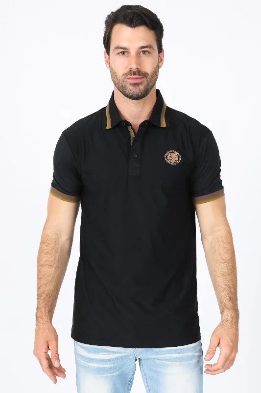 Don’t miss out on men’s fashion sales – shop today and save big!  Mens Modern Fit Stretch Cotton Black Polo