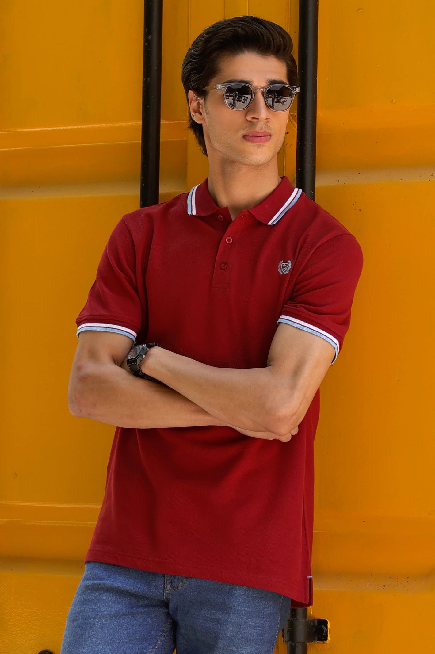 Shop clothing essentials at a fraction of the price –  Bargundi Jacquard Collar Polo