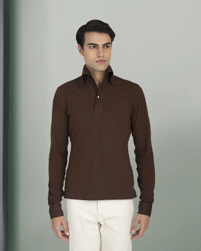 Get men’s fashion for less – shop the best deals of the year.  Brown Pique Polo T-Shirt