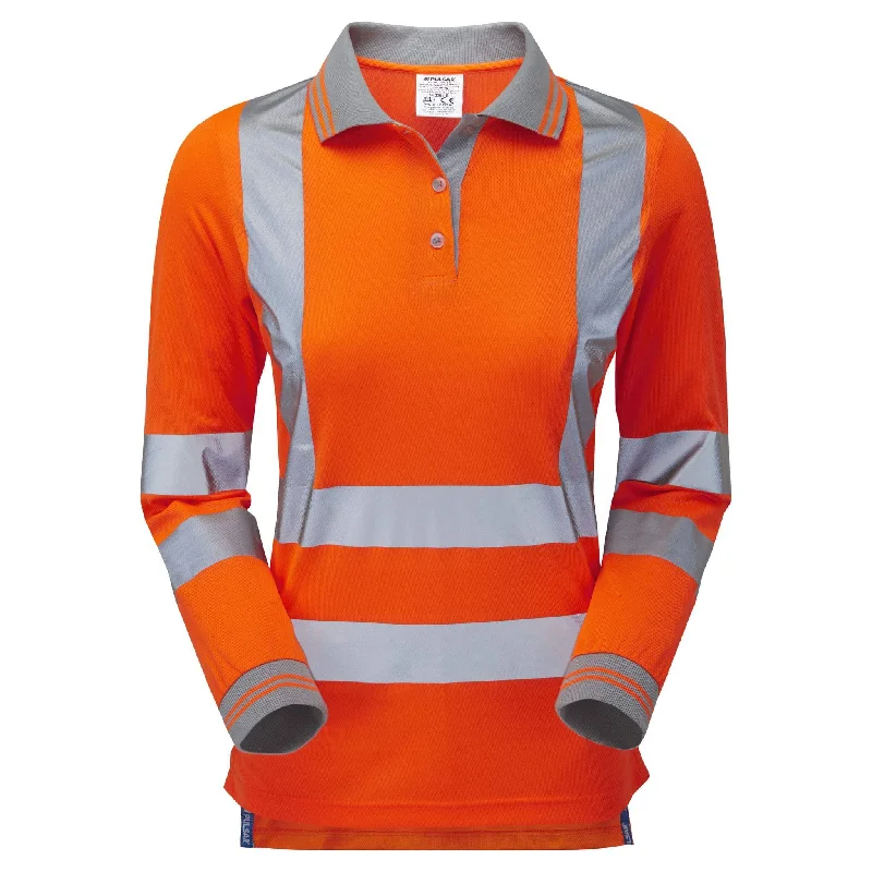 Shop the best fashion at unbeatable prices – Limited time only.  PULSAR PR703 Rail Spec Ladies Long Sleeved Hi Vis Polo Shirt
