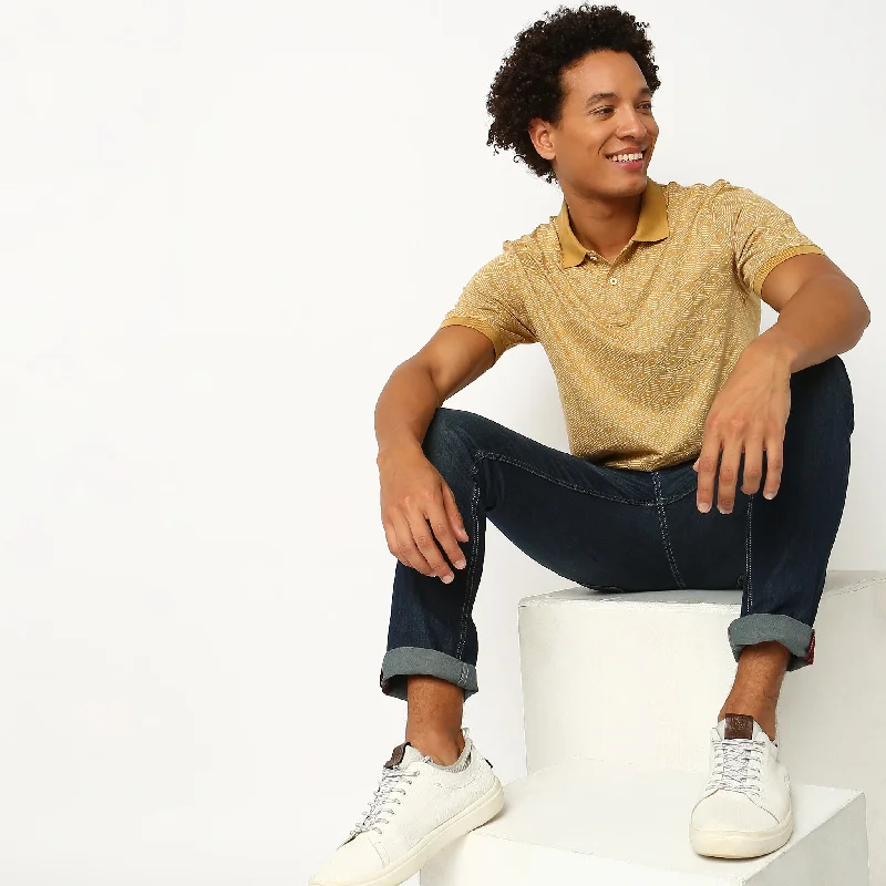 Limited-time offer!  Regular Fit Printed Polo T-Shirt
