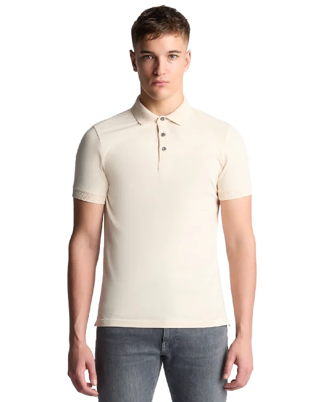 Refresh your wardrobe with the best deals on men's fashion. ID24406-Remus Ecru Rib Collar Polo Shirt Refresh your wardrobe with the best deals on men's fashion. ID24406-Remus Ecru Rib Collar Polo Shirt