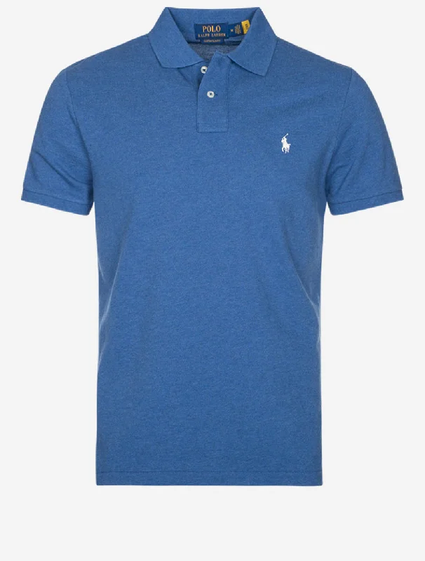 Update your look for less with men’s clothing on sale.  Custom Slim Fit Mesh Polo Shirt Blue