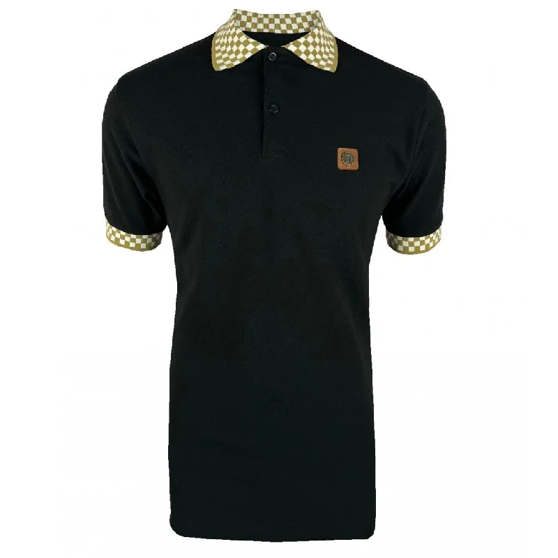 End-of-season sale – men’s clothing essentials up to 60% off!  Trojan Chequered Trim Polo Shirt Black/Beige
