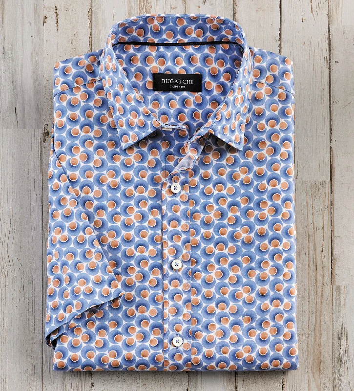 New season, new deals – shop men's clothing now!  Bugatchi Circle Print Short Sleeve Shirt