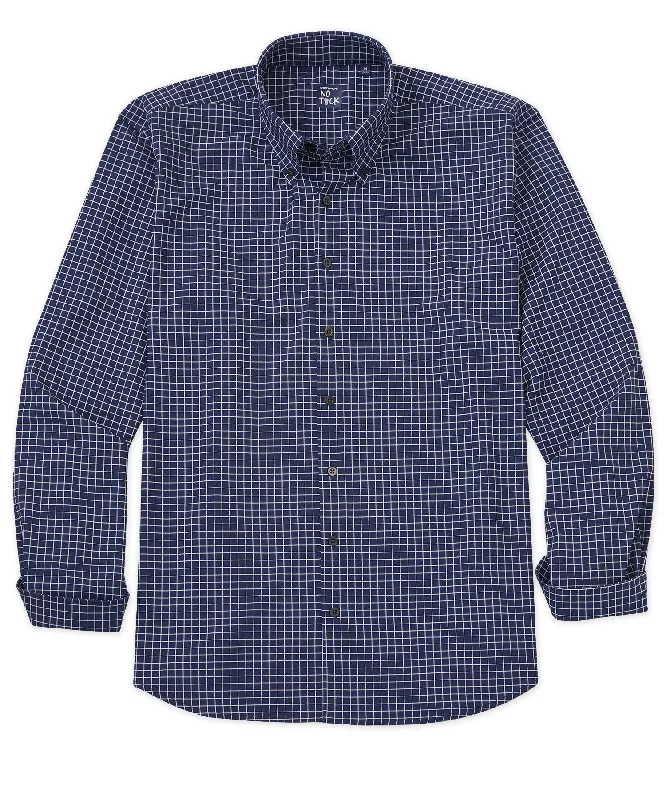 Shop exclusive offers on men’sapparel   Westport No-Tuck Long Sleeve Grid Check Performance Stretch Sport Shirt