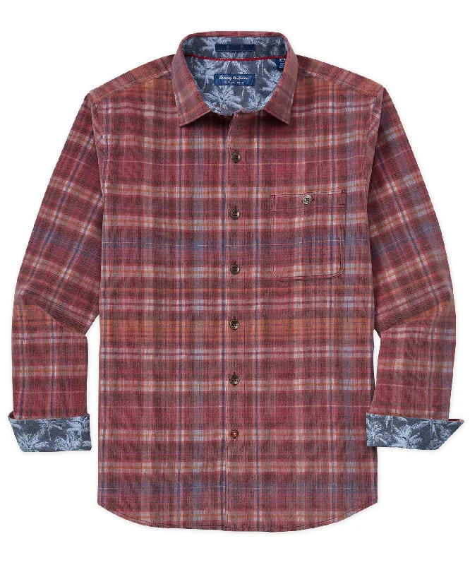 Get men’s fashion for less – shop the best deals of the year.  Tommy Bahama Long Sleeve Coastline Cord Harbor Check Sport Shirt