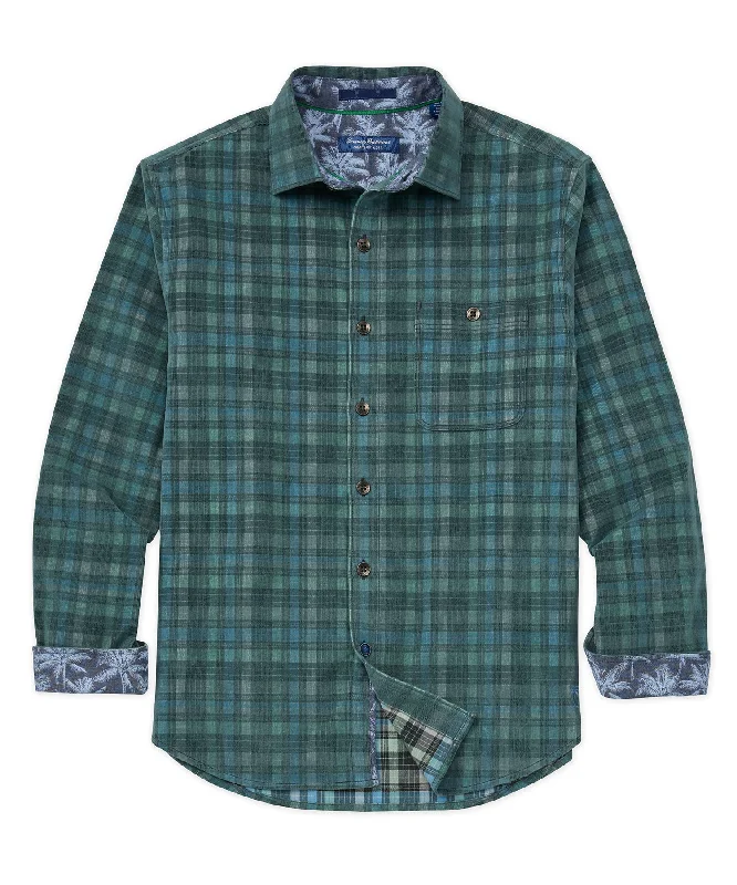 Shop men’s and women’s fashion at unbeatable prices today!  Tommy Bahama Long Sleeve Coastline Cord Lagoon Check Sport Shirt