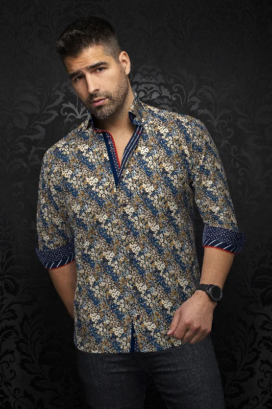 Unbeatable discounts on top-selling apparel – Only available online.  Au Noir Stretch Shirt | Morris Tobacco