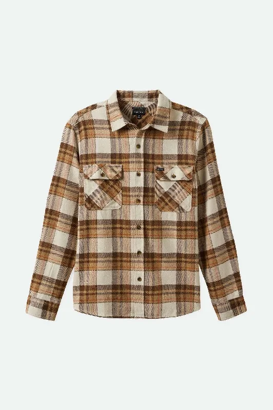 Final clearance: Men’s clothing items up to 70% off!  Bowery L/S Flannel - Whitecap/Pinecone Brown/Burro Brown