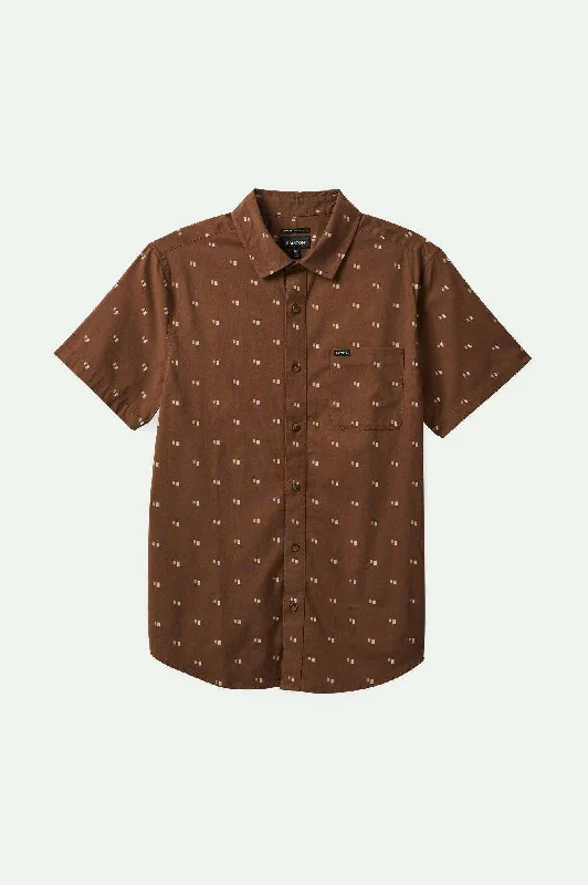 Shop new arrivals in clothing and save – Charter Print S/S Woven Shirt - Pinecone Brown/Tipping Square Shop new arrivals in clothing and save – Charter Print S/S Woven Shirt - Pinecone Brown/Tipping Square
