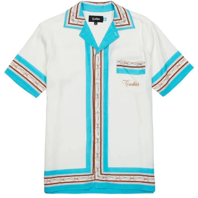 Get 20% off your first order of men’s fashion.  Cookies Havana Chopo Button up Woven Shirt (Off White) CM242WST04