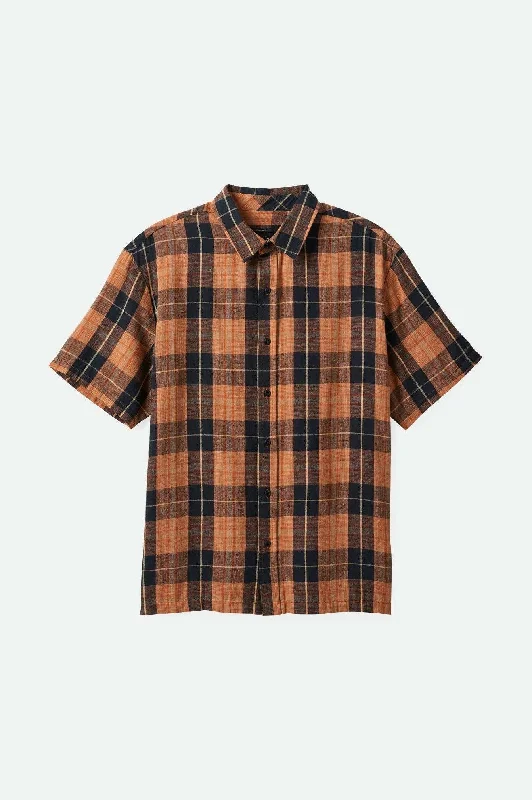 Shop now and enjoy massive savings on stylish clothing for all seasons. Cru Linen Blend Relaxed S/S Woven Shirt - Black/Rust Orange Shop now and enjoy massive savings on stylish clothing for all seasons. Cru Linen Blend Relaxed S/S Woven Shirt - Black/Rust Orange