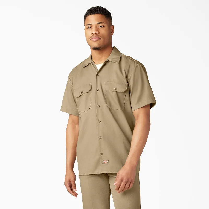 Shop now and save up to 40% on men’s wardrobe essentials.  Dickies Men's Short Sleeve Work Shirt_Khaki