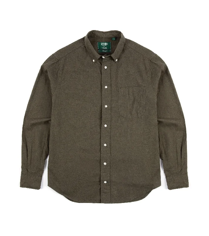 Buy more, save more –  Gitman Vintage Classic Cotton Flannel Button Down Shirt: Olive