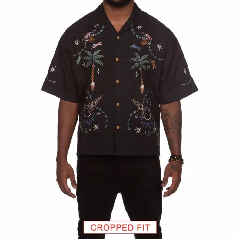 Don’t miss out – huge discounts on men’s trendy styles.  Ice Cream Cropped Fit The Palms SS Woven Shirt (Black) 441-3600