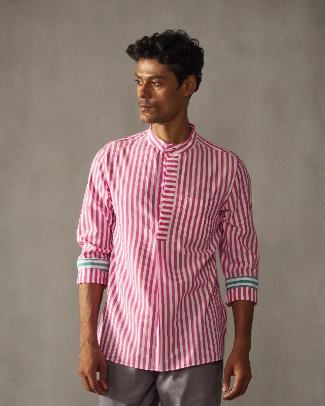 Look your best with exclusive savings on men’s fashion.  Kent Shirt - Pink & White Stripes