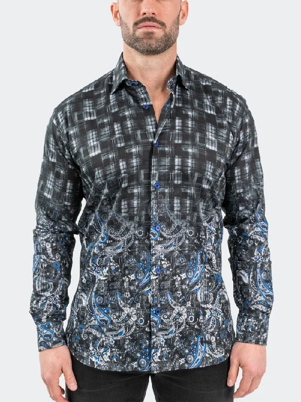 Exclusive online discounts – Shop clothing for every occasion!  Maceoo Stretch Shirt | Fibonacci PaisleyBlue Black