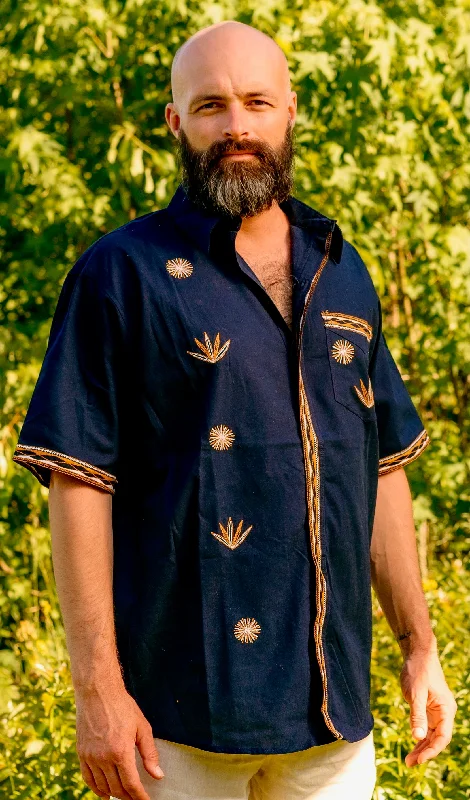New season, new deals – shop men's clothing now!  Mezcal Black Mens Button Up Embroidered Shirt