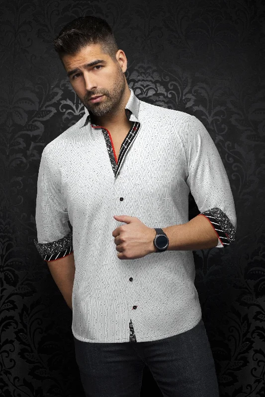 Shop the latest men's clothing trends at a fraction of the price.  AU NOIR | Long Sleeve Shirt | Underwood White