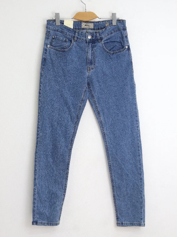Don’t miss out – Limited-time   Men's Plain Jeans,Light Blue