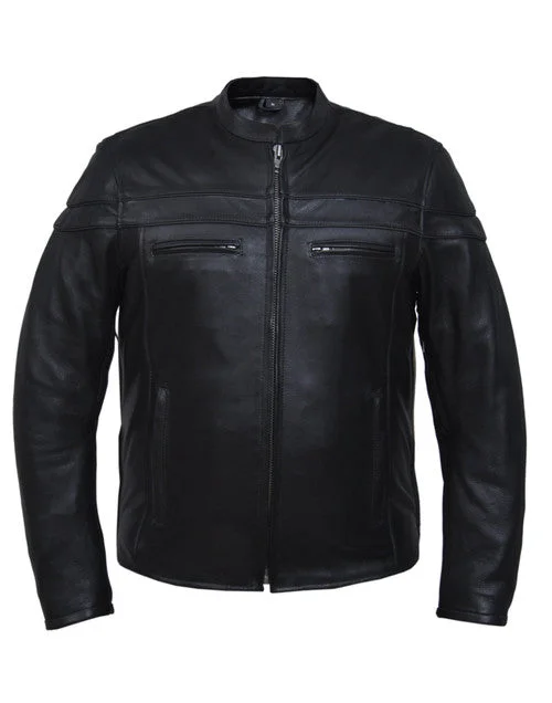 Time to upgrade your wardrobe – shop men’s fashion on sale.  Men's Tall Cut Leather Biker Jacket 6037.2B Tall MJ