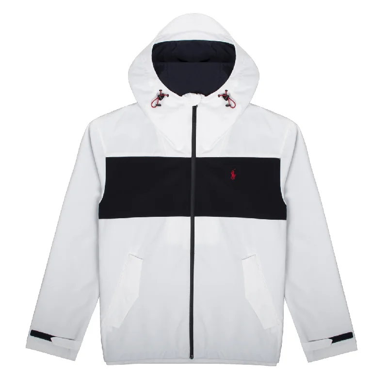 Get stylish outfits for every occasion – Shop now and save!  Polo Ralph Lauren Colour-Blocked Hooded Jacket Pure White Multi