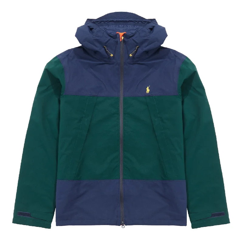Shop the hottest fashion trends for less –  deals you can’t miss.  Polo Ralph Lauren Water-Resistant Hooded Jacket Moss Agate / Newport Navy
