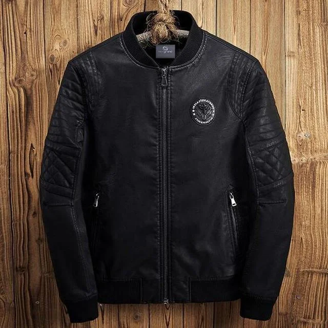 Shop the latest men's clothing trends at a fraction of the price.  Stylish Men's Jacket PU Leather Jacket Black