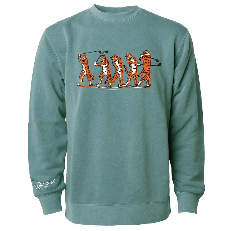 Get stylish outfits for every occasion – Shop now and save!  Barstool Golf Tiger Swing Crewneck